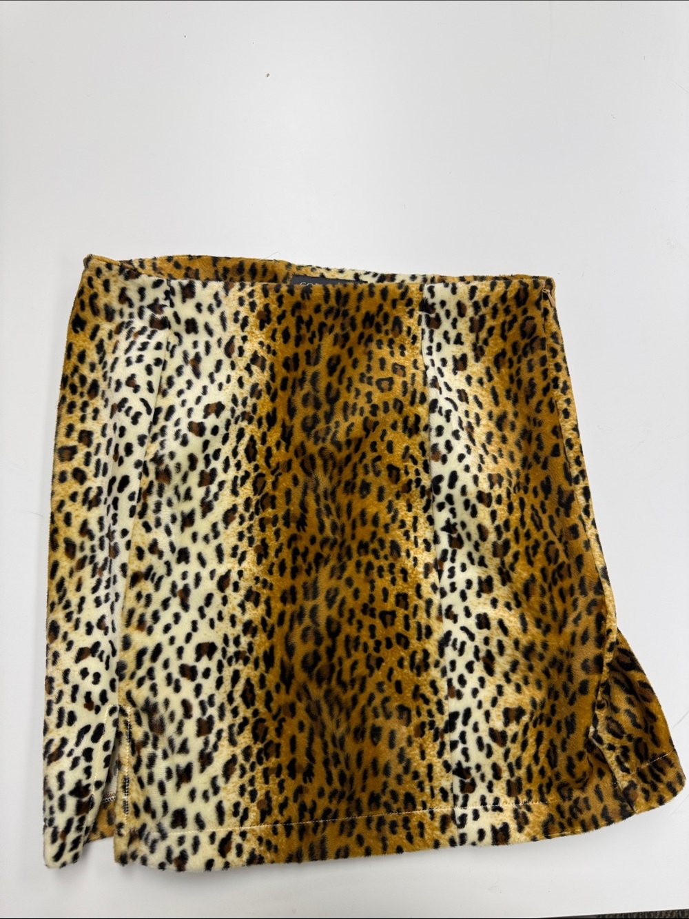 Copper Key Leopard-Print Mini Skirt in Brown and Cream